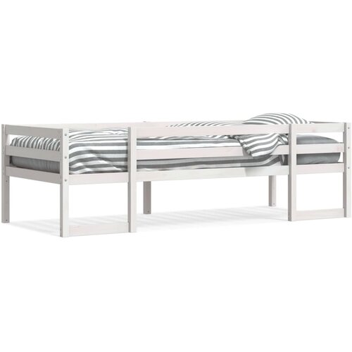 VidaXL Okvir za dječji krevet bijeli 75 x 190 cm od masivne borovine Slike