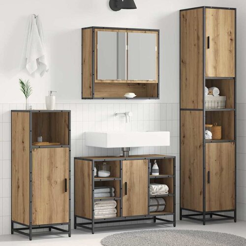 VidaXL Kupaonski ormar s policom hrast artisan 35 x 37.5 x 188.5 cm Slike