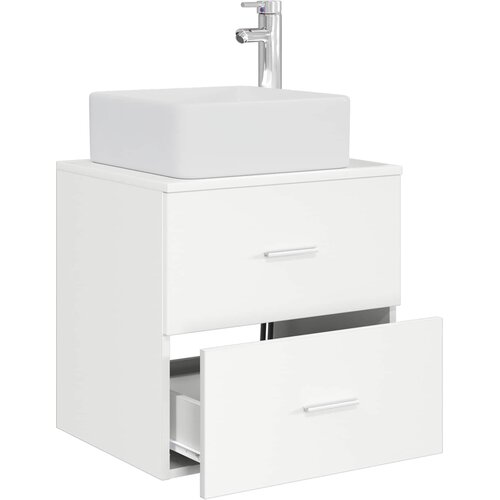  Umivaonik s policom Bijela 49,5 x 41 x 63 cm Konstruirano drvo Slike