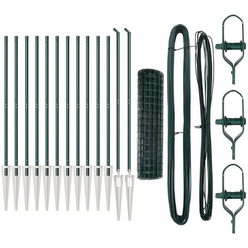 Euro ograda s 13 &amp;scaron;iljak postova 1.2x25 m cinkovani čelik zelena Slike