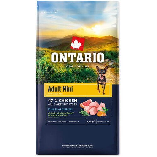 Ontario Adult Mini - pi&scaron;čanec in sladki krompir 6,5 kg Cene