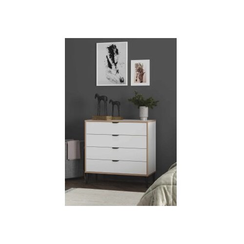 Hanah home Komoda s ladicama Arden 4, 90 x 88 x 40 cm, Bijela Slike