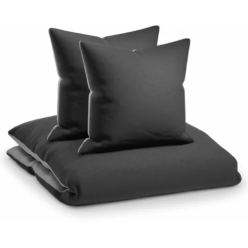 sleepwise Soft Wonder-Edition, posteljina, 155 x 200 cm, tamno siva / svijetlo siva