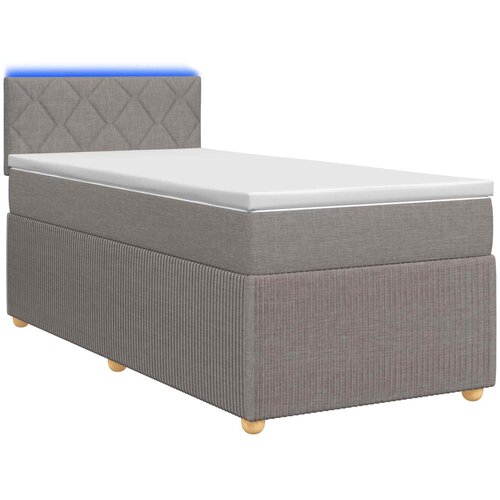  Boxspring krevet s madracem Sivosmeđa 100 x 200 cm Tkanina Slike