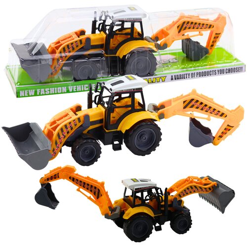  Large Backhoe Loader Agricultural Construction Mobile Yellow Cene