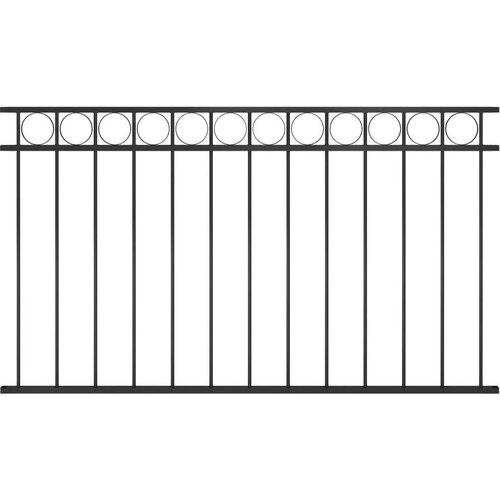 PANEL za ogradu čelični 1 7 x 0 8 m crni Slike