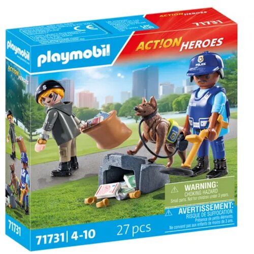Playmobil 71731 - ACTION HEROES Spurensuche mit Hund - 1 k. Cene