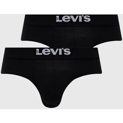 Levi's Slip gaćice 2-pack za muškarce, boja: crna