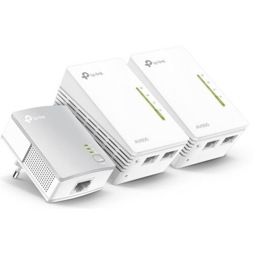 Tp-link TL-WPA4220 TKIT AV600 300Mbps brezžični 3-pack powerline starter kit adapter Slike