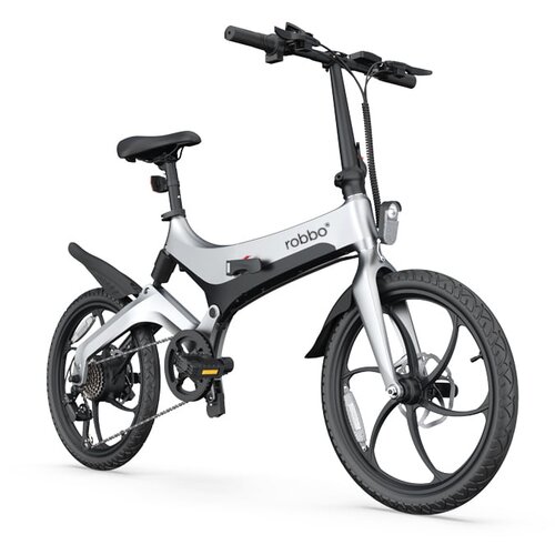Robbo zložljivo električno kolo S6+ (srebrn), (20474170) Slike