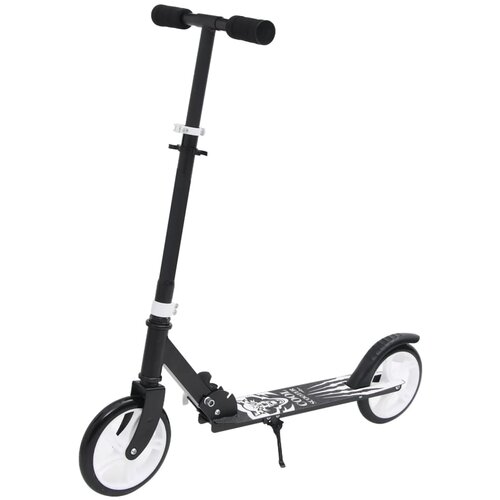  Dječji romobil s 2 kotača i podesivim upravljačem crni Slike