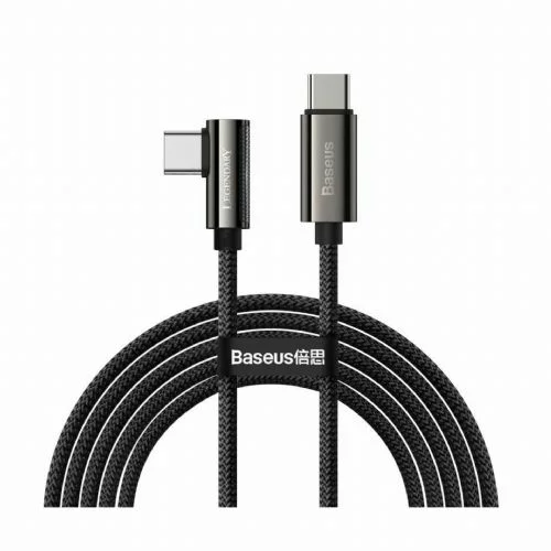 Baseus Kabel USB C-C 1m 100W 20V5A Legend črn pleten kotni