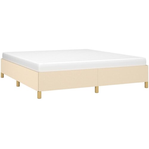  Okvir za krevet s oprugom krem 180 x 200 cm od tkanine Slike