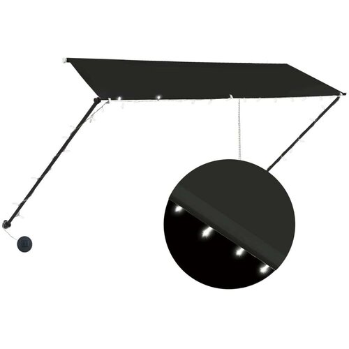  Zložljiva tenda z LED lučmi 300x150 cm antracitna, (20610372) Cene