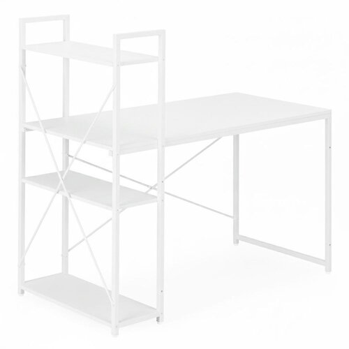 ModernHome uredski stol 120 &amp;times; 60 cm s policom i 3 police &amp;ndash; bijeli Slike