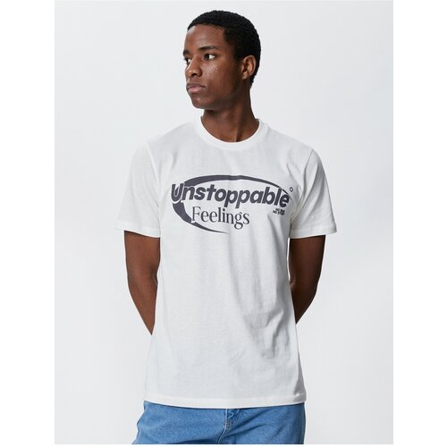 Koton Slogan Printed T-Shirt Slim Fit Crew Neck Cotton Slike