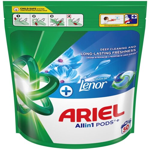 Ariel All in One PODS+ Touch of Lenor kapsule za pranje veša, 50 kom Cene