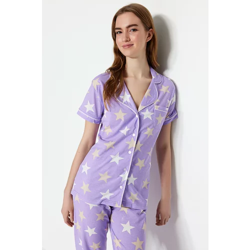Trendyol Pajama Set - Purple - Graphic
