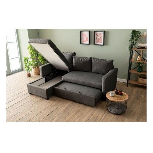 Atelier Del Sofa Ugaona sofa-krevet Kado Dark Grey Slike