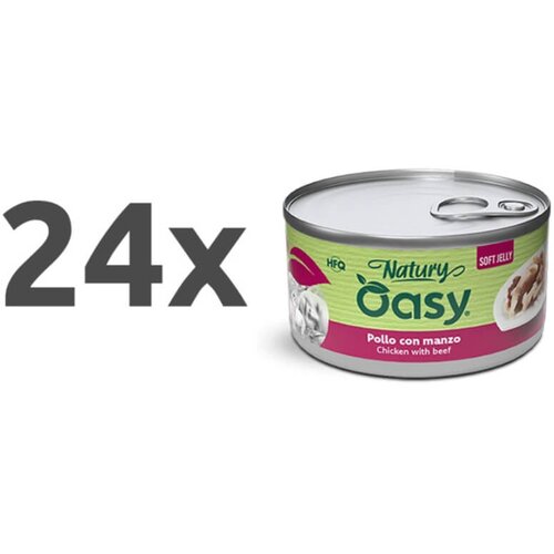 Oasy Cat Natury Adult fileji v želeju, konzerva - pi&scaron;čanec in govedina 24 x 150 g Cene