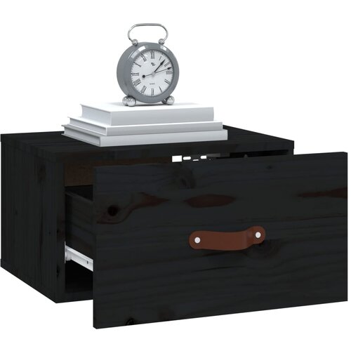  Zidni noćni ormarići 2 kom Crna 40 x 29,5 x 22 cm Slike
