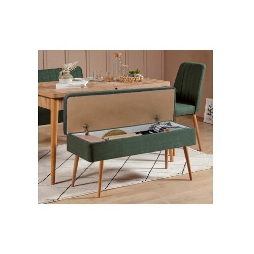Hanah home Vina 1070 4 Trpezarijski set, smeđe-zelena Slike