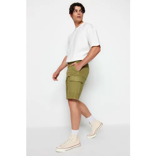 Trendyol Shorts - Khaki - Normal Waist
