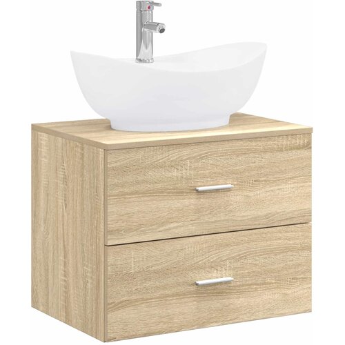  Set namje&amp;scaron;taja za kupaonicu Hrast sonoma Konstruirano drvo Smeđa 62.5 x 44.5 x 50 cm Slike