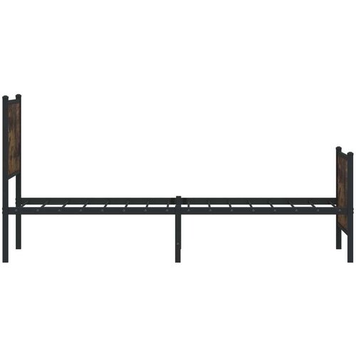 VidaXL Metalni okvir kreveta s uzglavljem i podnožjem 90 x 200 cm Slike