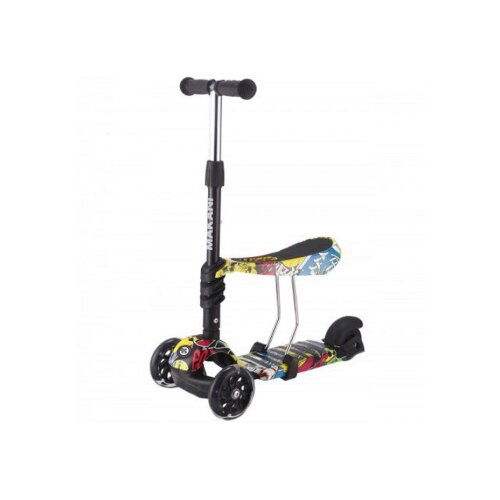 Kikka Boo trotinet 3u1 makani ride and skate train Slike