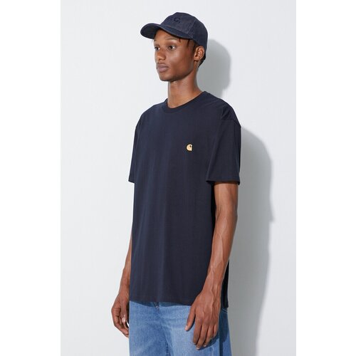 Carhartt WIP Chase T-shirt dark navy / gold Slike