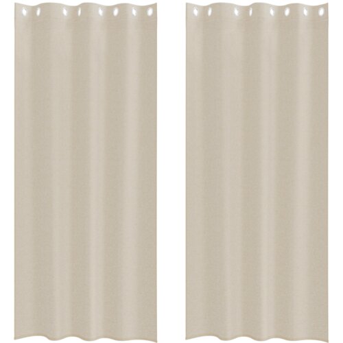 vidaXL Zavjese sa zavjesama 2 pcs Pijesak 140 x 260 cm Poliester Cijene