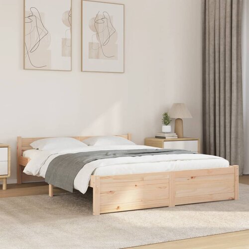 Furnova Posteljni okvir iz trdnega lesa 140x200 cm, (21933937) Slike