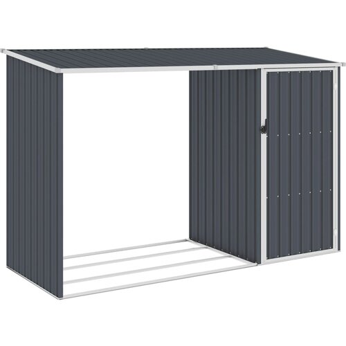  Lopa za drva antracitna 245x98x159 cm pocinkano jeklo Slike