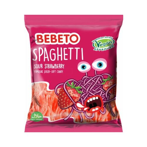 RIM GROUP bombone bebeto spaghetti strawberry 80G Slike