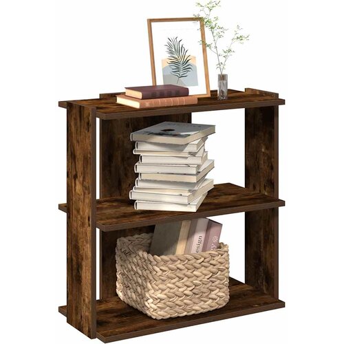  Regal za knjige s 3 razine boja hrasta 60x30x60 cm drveni Cijene