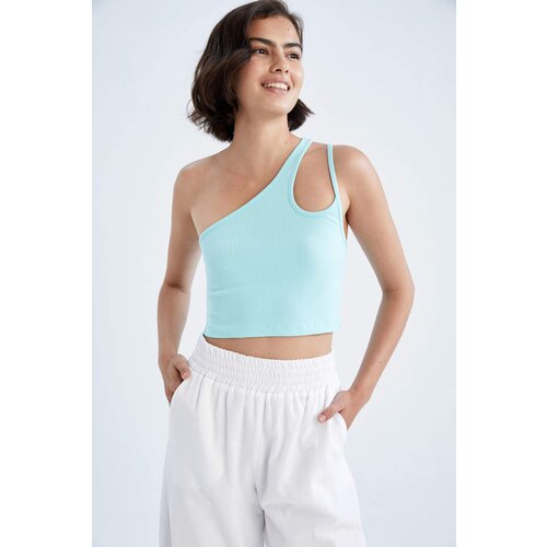 Defacto Slim Fit One-Shoulder Ribbed Camisole Singlet Slike