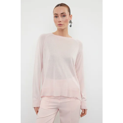 Trendyol Pink Transparent Fine Knitwear Sweater