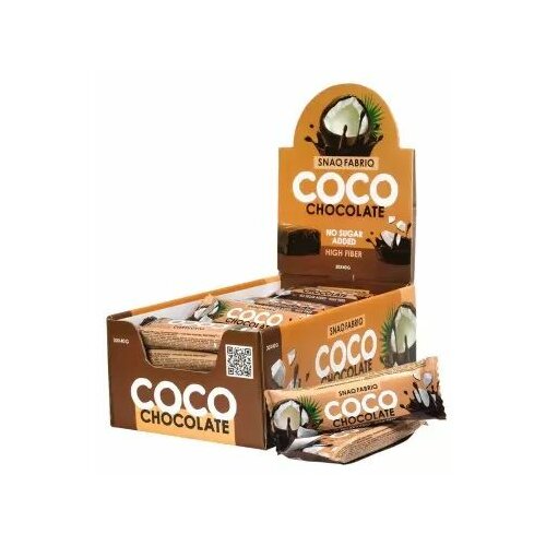 Snaq Fabriq Preliveni bar CHOCO (Kokos i čokolada) 40g Slike