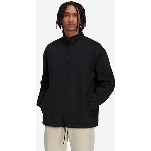 Adidas Dukserica Adicolor Contempo Half-Zip Crew Sweatshirt za muškarce, boja: crna, glatka, HK0311-black