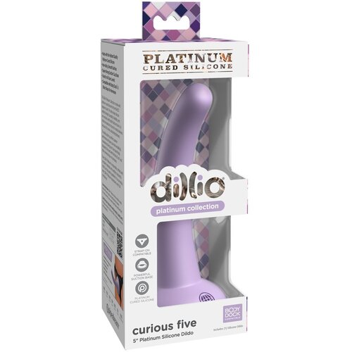 DILLIO Curious Five - lepljivi silikonski dildo (15 cm) - vijolična Slike