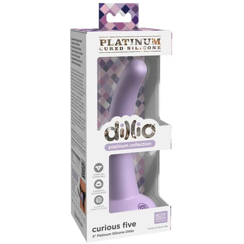 DILLIO Curious Five - lepljivi silikonski dildo (15 cm) - vijolična