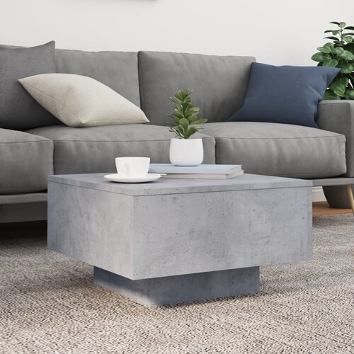  Stolić za kavu s LED svjetlima sivi boja betona 55 x 55 x 31 cm Slike