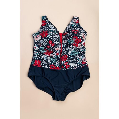 Fenzy Plus Size Enodelne Kopalke S Potiskom, Temno Modre Cene