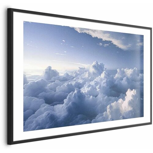  Plakat Aerial Landscapes: Sunbeams Illuminating Puffy Cloud Formations 60x40 Crni okvir s margom Cijene