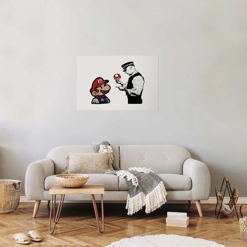  Plakat - Banksy: Mushroom Picker 90x60 Bez okvira s margom Slike