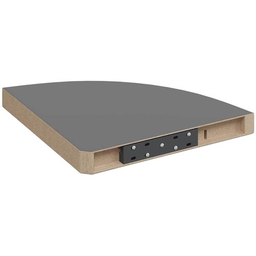  Plutajuće kutne police 4 kom sjajne sive 35 x 35 x 3,8 cm MDF Slike