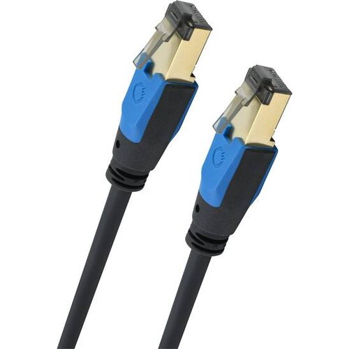 Oehlbach D1C19350 RJ45 omrežni kabel\, Patch kabel CAT 8.1 0.25 m črna 1 kos, (20421413) Cene
