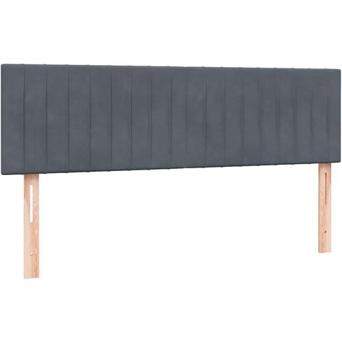 VidaXL Krevet s oprugama i madracem tamnosivi 160x210 cm bar&amp;scaron;unasti Slike