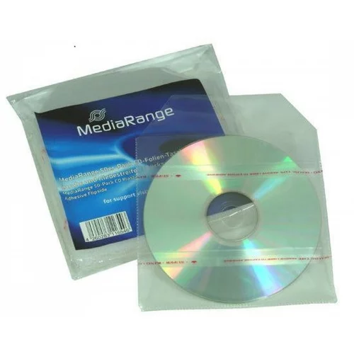 Mediarange samolepilni prozorni PVC ovitki z zavihkom za CD/DVD/Blu Ray, 50 kom
